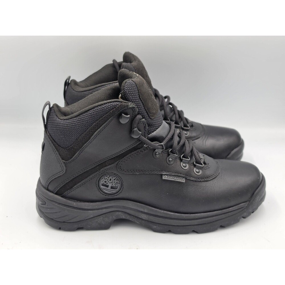 Timberland White Ledge Mid Waterproof Hiking Boots Men Black Lace Up Sz 7 W 8.5